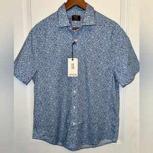 UNTUCKit NWT "Hunter" Micro-Floral Print Short-Sleeve Button-Down